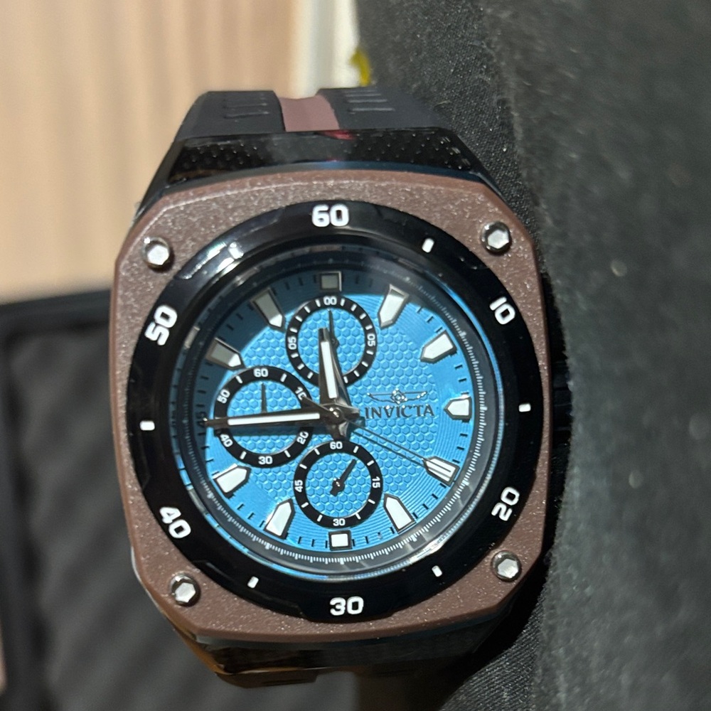 Invicta 46106 Speedway Blue Dial Silicone Men’s Watch